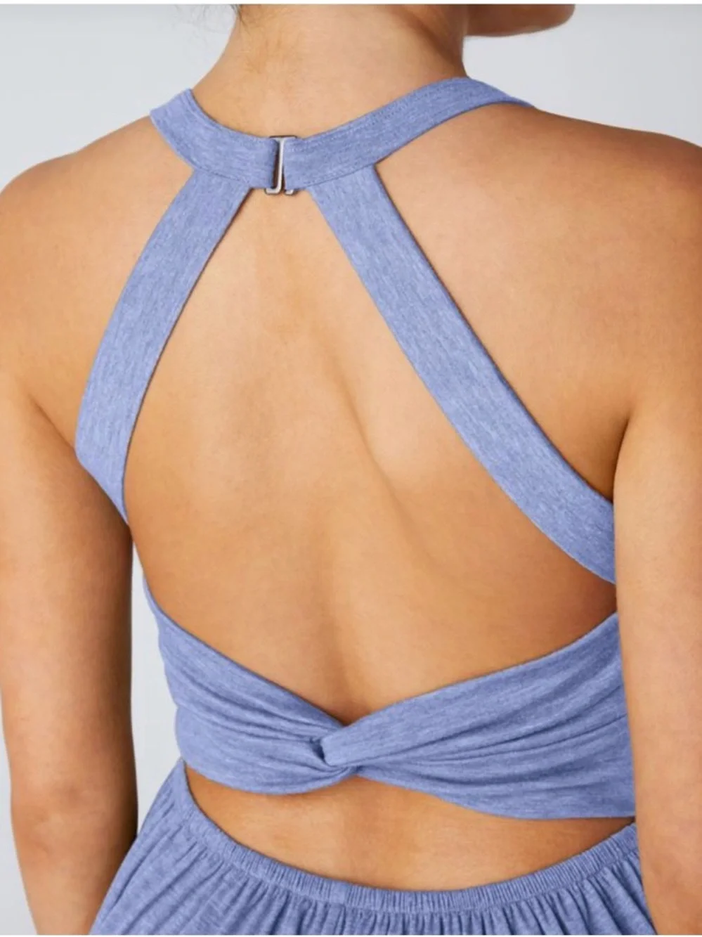 Halara U Neck Pocket Harem Casual Jumpsuit-Easy Peezy Cross-Back Jumpsuit Medium - Picture 4 of 9